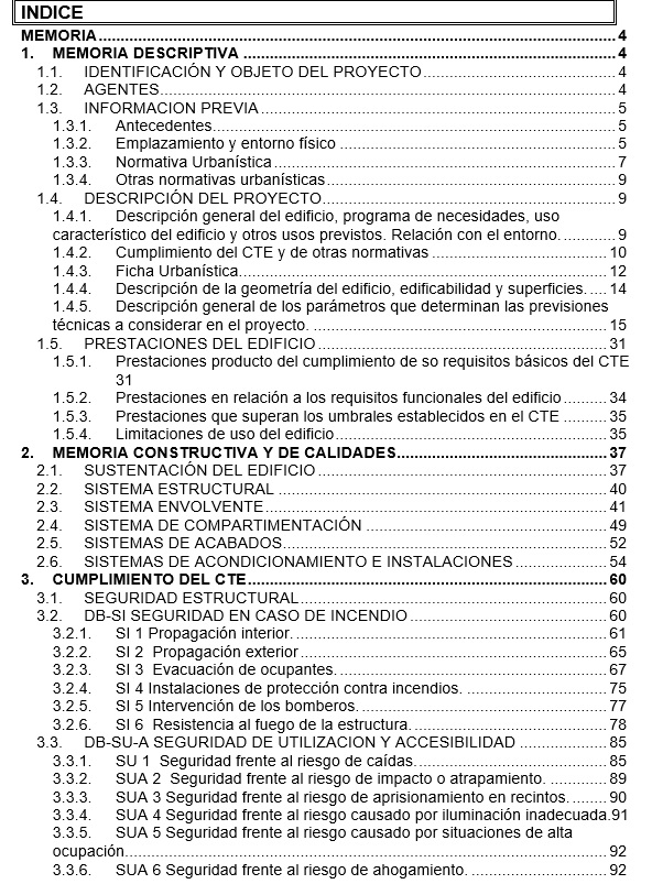 Memorias constructiva de proyecto de ejecución