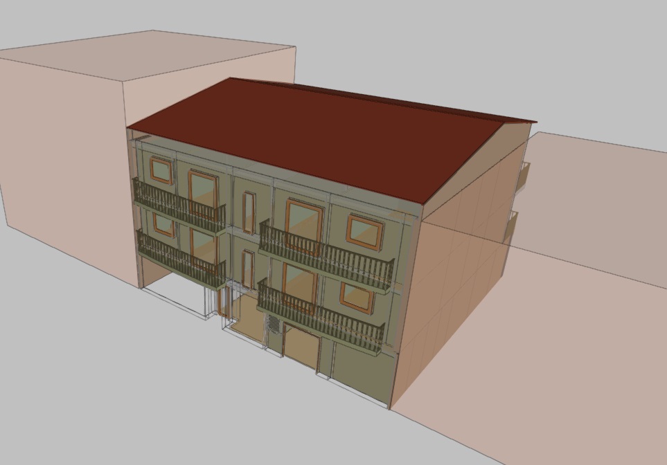 3D modelado de edificio